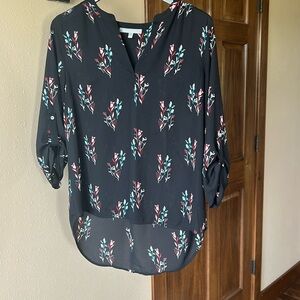Tunic length 3/4 sleeve blouse